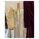 LARGE LOT OF FABRIC BOLTS ROLLS