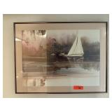 2PC VINTAGE FRAMED PRINTS MICHAEL ATKINSON