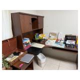 LARGE L SHAPED DESK W HUTCH