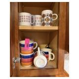 CONTENTS OF CABINETS PICTURED COFFEE MUGS