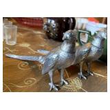 2PC VINTAGE FIGURAL PHEASANT SALT PEPPER SHAKERS