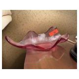 VINTAGE LARGE BLENKO AMOEBA GLASS BOWL
