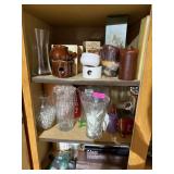 CONTENTS OF CABINET LARGE LOT OF VASES HOME DECOR