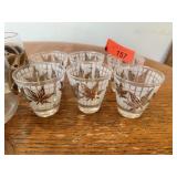 QTY 6 LIBBY STARLITE MID CENTURY GLASSES