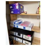 CONTENTS OF CLOSETS LOT OF OFFICE SUPPLIES