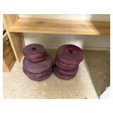 LOT OF WEIGHTS & PILATES BALL