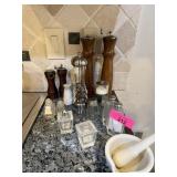 LARGE LOT OF MIXED SALT PEPPER SHAKERS MILLS