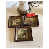 3PC VINTAGE PAINTING MINIATURES