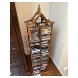 BIRD CAGE INSPIRED CD RACK W CONTENTS