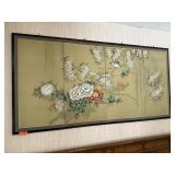 LARGE 4 PANEL SILK CHINESE WALL DECOR