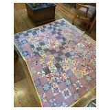 VINTAGE HANDMADE QUILT QUILTED BLANKET