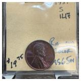 1951-S WHEAT PENNY CENT HIGH GRADE RAINBOW