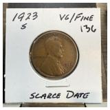 1923-S WHEAT PENNY CENT SCARCE DATE