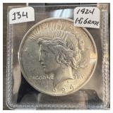 1924 PEACE SILVER DOLLAR HIGH GRADE
