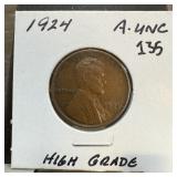 1924 WHEAT PENNY CENT  BETTER