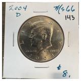 2004-D HIGH GRADE JFK HALF DOLLAR
