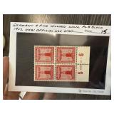 GERMANY UNUSED WW2 PL# BLOCK 1942 NAZI ERA STAMPS