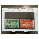 1937 SPAIN CANARY ISLANDS SCARCE CHARITY STAMPS