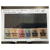 GERMAN OCC OF BELGIUM MINT OG 1916 WWI OVPT STAMPS