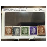 GERMAN OCC OF RUSSIA 1941 HITLER OVPT ISS STAMPS