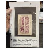 778 1936 SPECIAL SOUVENIR STAMP SHEET
