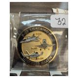 P38 LIGHTNING II CHALLENGE COIN LOCKHEED MARTIN