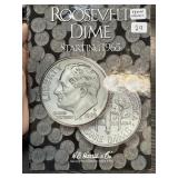 ROOSEVELT DIME COIN ALBUM 73 DIFFERENT W UNCS