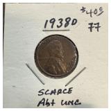 1938-DWHEAT PENNY CENT BETTER DATE
