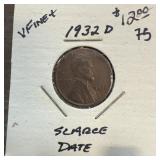 1932-D WHEAT PENNY CENT SCARCE DATE