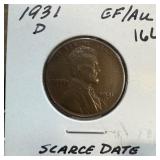 1931-D WHEAT PENNY CENT SCARCE DATE