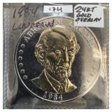 24K GOLD OVERLAY 1984 LINCOLN DOUBLE EAGLE