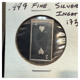 .999 FINE SILVER BULLION INGOT BAR
