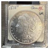 1878-S MORGAN SILVER DOLLAR HIGH GRADE PROOF LIKE