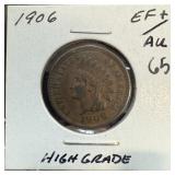 1906 INDIAN HEAD PENNY CENT HIGH GRADE