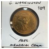 GEORGE WASHINGTON PRES MEMORIAL COMM TOKEN