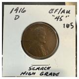 1916-D WHEAT PENNY CENT HIGH GRADE