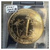 24K GOLD PLATED GRAND CASINO GULF COAST COLL COIN