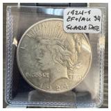 1924-S PEACE SILVER DOLLAR SCARCE DATE