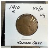 1910-S WHEAT PENNY CENT SCARCE