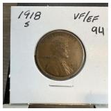 1918-S WHEAT PENNY CENT