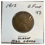 1912 WHEAT PENNY CENT SCARCE HIGH GRADE