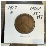 1917-S WHEAT PENNY CENT