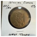 WILLIAM CLARK OLD WEST TOKEN