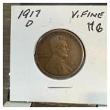 1917-D WHEAT PENNY CENT