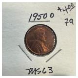 1950-D WHEAT PENNY CENT HIGH GRADE