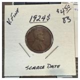 1924-S WHEAT PENNY CENT SCARCE DATE