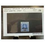 CAYMAN ISLANDS MINT OG WWI WAR TAX ISSUE