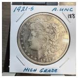 1921-S MORGAN SILVER DOLLAR HIGH GRADE