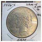 1926-S PEACE SILVER DOLLAR RARE TOP 50 VAM 4