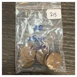 QTY 10 1912 WHEAT PENNIES CENTS